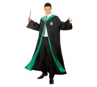 Funidelia Déguisement Officiel Serpentard Harry Potter pour homme et femme, Tunique Poudlard avec logo imprimé pour adultes, Déguisements de Carnaval, Halloween et Fêtes - Taille M