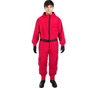 Funidelia Déguisement Officiel Squid Game Netflix pour Homme et Femme, Combinaison Le Jeu du Calmar pour adulte, Déguisements de Halloween et Carnaval - Taille S - M