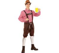 Funidelia | Déguisement Oktoberfest Deluxe pour Homme Tyrolienne, Bavarois, Oktoberfest, Allemagne - Déguisement pour Adultes et Accessoires pour Halloween, Carnaval et fêtes - Taille L - Marron
