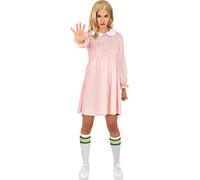 Funidelia | Déguisement Onze Stranger Things Officiel Netflix pour femme Déguisement pour Adultes et accessoires pour Halloween, carnaval et fêtes - Taille S - M - Rose
