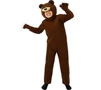 Funidelia | Déguisement ours brun pour fille et garçon Animaux - Déguisement pour Enfant et accessoires pour Halloween, carnaval et fêtes - Taille 10-12 ans - Noir