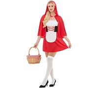 Funidelia | Déguisement Petit Chaperon Rouge pour Femme Taille XS Petit Chaperon, Loup, Contes - Couleur: Rouge, Accessoire pour déguisement - Déguisements Amusants pour Vos soirées.