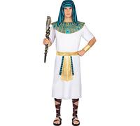 Funidelia | Déguisement Pharaon pour homme Égypte, Pharaon, Cultures, Pays - Déguisement pour Adultes et accessoires pour Halloween, carnaval et fêtes - Taille L - XL - Blanc