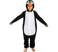 Funidelia | Déguisement Pingouin Onesie pour Fille et garçon Taille 10-12 Ans Animaux, Pôle Sud - Couleur: Multicolore, Accessoire pour déguisement - Déguisements Amusants pour Vos soirées.