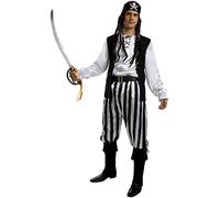 Funidelia | Déguisement Pirate à Rayures - Collection Blanc et Noir pour Homme Taille S Corsair, Boucanier - Couleur: Multicolore, Accessoire pour déguisement