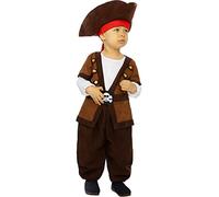 Funidelia | Déguisement Pirate - Collection Caraïbe pour bébé Taille 0-6 Mois Corsair, Boucanier - Couleur: Multicolore, Accessoire pour déguisement - Déguisements Amusants pour Vos soirées.