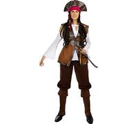 Funidelia | Déguisement pirate Collection Caraïbe pour femme Corsair, Boucanier - Déguisement pour Adultes et accessoires pour Halloween, carnaval et fêtes - Taille XXL - Marron