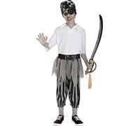Funidelia | Déguisement pirate zombie pour garçon Mort-vivant, Horreur - Déguisement pour enfant et accessoires pour Halloween, carnaval et fêtes - Taille 3-4 ans - Noir