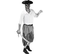 Funidelia | Déguisement pirate zombie pour homme Mort-vivant, Horreur - Déguisement pour Adultes et accessoires pour Halloween, carnaval et fêtes - Taille XXL - Noir