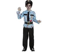 Funidelia | Déguisement policier zombie pour garçon Déguisement pour enfant et accessoires pour Halloween, carnaval et fêtes - Taille 5-6 ans - Noir