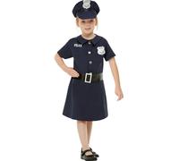 Funidelia | Déguisement policière pour Fille Taille 3-4 Ans Agent de Police, FBI, Professions - Couleur: Bleu, Accessoire pour déguisement - Déguisements Amusants pour Vos soirées.