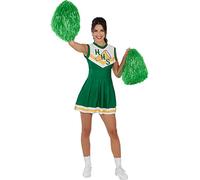 Funidelia | Déguisement pompom girl Hawkins Stranger Things Officiel Netflix pour femme Déguisement pour Adultes et accessoires pour Halloween, carnaval et fêtes - Taille M - Vert