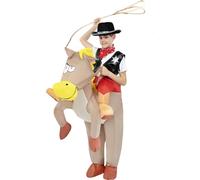 Funidelia | Déguisement porte-moi cow-boy avec cheval gonflable pour fille et garçon Cowboys & Indiens - Déguisement pour enfant et accessoires pour Halloween, carnaval et fêtes. - Taille unique
