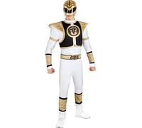 Funidelia Déguisement Power Ranger Blanc pour homme, Licence Officielle, Taille XL Films et Cinéma, Super héros - Costume pour Adultes pour les fêtes, le Carnaval et Halloween