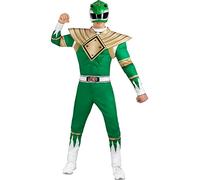 Funidelia Déguisement Power Ranger Vert pour homme, Licence Officielle, Taille XL Films et Cinéma, Super héros - Costume pour Adultes pour les fêtes, le Carnaval et Halloween