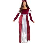 Funidelia | Déguisement Princesse Médiévale pour femme Médiévaux, Moyen Age, Princesses, Reine - Déguisement pour Adultes et accessoires pour Halloween, carnaval et fêtes - Taille XS - Marron