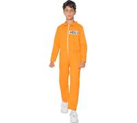 Funidelia | Déguisement prisonnier orange pour garçon Voleur, Braqueur, Délinquant, Professions - Déguisement pour enfant et accessoires pour Halloween, carnaval et fêtes. - Taille 3-4 ans