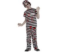Funidelia | Déguisement prisonnier zombie pour garçon Déguisement pour enfant et accessoires pour Halloween, carnaval et fêtes - Taille 10-12 ans - Noir
