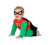 Funidelia | Déguisement Robin pour bébé Boy Wonder, Super héros, DC Comics - Déguisement pour Enfant, accessoires pour Halloween, carnaval et fêtes - Taille 0-6 mois - Rouge
