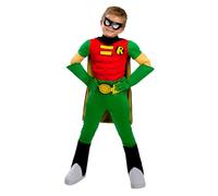 Funidelia | Déguisement Robin pour garçon - Boy Wonder, Super héros, DC Comics - Déguisement pour Enfant, accessoires pour Halloween, carnaval et fêtes - Vert