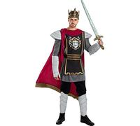 Funidelia | Déguisement Roi Arthur Deluxe pour homme Médiévaux, Moyen Age, Chevalier - Déguisement pour Adultes et accessoires pour Halloween, carnaval et fêtes - Taille XL - Grenat