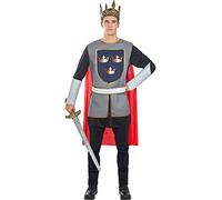 Funidelia | Déguisement Roi Arthur pour homme Médiévaux, Moyen Age, Chevalier - Déguisement pour Adultes et accessoires pour Halloween, carnaval et fêtes - Taille S - Grenat