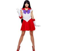 Funidelia | Déguisement Sailor Moon - Mars 100% Officielle pour Femme Taille L Anime, Cosplay, Usagi Tsukino, Dessins Animés - Couleur: Rouge, Accessoire pour déguisement