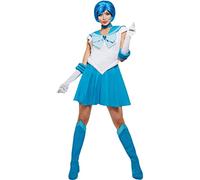 Funidelia | Déguisement Sailor Moon - Mercury 100% Officielle pour Femme Taille M Anime, Cosplay, Usagi Tsukino, Dessins Animés - Couleur: Bleu, Accessoire pour déguisement