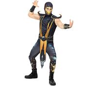 Funidelia | Déguisement Scorpion Mortal Kombat pour homme Jeux vidéo - Déguisement pour Adultes et accessoires pour Halloween, carnaval et fêtes - Taille S - Noir
