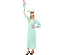 Funidelia | Déguisement Statue de la liberté pour Femme Taille XL Amérique, États-Unis, EUA - Couleur: Bleu, Accessoire pour déguisement - Déguisements Amusants pour Vos soirées.