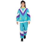 Funidelia | Déguisement survêtement des années 80 avec perruque pour femme et homme Années 80 & Années 90 - Déguisement pour Adultes et accessoires pour Halloween, carnaval et fêtes. - Taille M - L