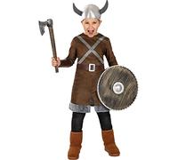 Funidelia | Déguisement Viking pour garçon Nordique, Valkyrie, Barbare, Vikings - Déguisement pour enfant et accessoires pour Halloween, carnaval et fêtes - Taille 7-9 ans - Marron