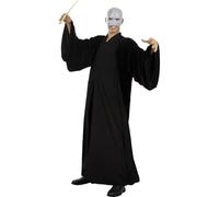 Funidelia | Déguisement Voldemort - Harry Potter pour homme Magiciens, Poudlard - Déguisement pour Adultes, accessoires pour Halloween, carnaval et fêtes - Taille unique - Noir