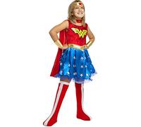 Funidelia | Déguisement Wonder Woman 100% OFFICIELLE pour fille taille 5-6 ans Super héros, DC Comics, Ligue de justice d'Amérique - Couleur: Multicolore, accessoire pour déguisement