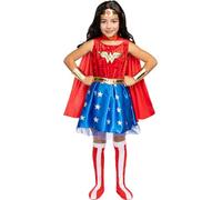 Funidelia | Déguisement Wonder Woman 100% OFFICIELLE pour fille taille 7-9 ans Super héros, DC Comics, Ligue de justice d'Amérique - Couleur: Multicolore, accessoire pour déguisement