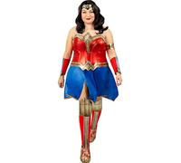 Funidelia | Déguisement Wonder Woman pour Femme Super héros, DC Comics - Déguisement pour Adultes et Accessoires pour Halloween, Carnaval et fêtes - Taille 3XL - Rouge