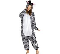 Funidelia | Déguisement zèbre Onesie pour Femme et Homme Taille XL Animaux - Couleur: Multicolore, Accessoire pour déguisement - Déguisements Amusants pour Vos soirées.