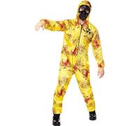 Funidelia | Déguisement zombie nucléaire pour homme Mort-vivant, Halloween, Horreur - Déguisement pour Adultes et accessoires pour Halloween, carnaval et fêtes. - Taille L - Jaune