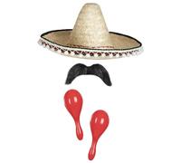 Funidelia | Kit accessoires de Mexicain pour femme et homme Catrina, Halloween, Dia de los Muertos, Horreur - Déguisement pour Adultes et accessoires pour Halloween, carnaval et fêtes. - Multicolore