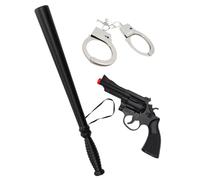 Funidelia | Kit accessoires policier pour homme Agent de Police, FBI, Professions - Déguisement pour Adultes et accessoires pour Halloween, carnaval et fêtes. - Noir