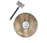 Funidelia | Kit accessoires viking pour homme Nordique, Valkyrie, Barbare, Vikings - Accesoires pour Adultes, accessoire pour déguisement - Marron