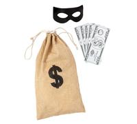 Funidelia | Kit accessoires voleur pour homme Voleur, Braqueur, Délinquant, Professions - Déguisement pour Adultes et accessoires pour Halloween, carnaval et fêtes. - Noir