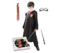 Funidelia Kit Déguisement Officiel de Harry Potter pour Garçon et Fille avec tunique, cravate, lunettes et baguette, Gryffondor Hogwarts, Déguisements de Carnaval et Halloween - Taille 10-12 ans