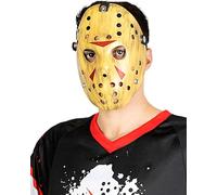Funidelia Masque Officiel de Jason Vendredi 13 pour Homme et Femme, Accessoires de Terreur Peur pour Adulte, Accessoires de Carnaval, Halloween et Fêtes