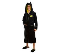 Funidelia | Peignoir Batman pour homme Le Chevalier noir, Super héros - Accessoires & Linge maison - Cadeaux originaux adultes pour Noël, anniversaires & autres fêtes - Taille L-XL - Noir