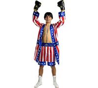 Funidelia | Peignoir de boxe Rocky Balboa pour homme Rocky, Films et Cinéma, Rocky, Professions - Déguisement pour Adultes et accessoires pour Halloween, carnaval et fêtes - Taille L - Bleu