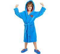 Funidelia | Peignoir Superman pour garçon Super héros, DC Comics - Accessoires & Linge maison - Cadeaux originaux enfants pour Noël, anniversaires & autres fêtes - Taille 10-12 ans - Bleu