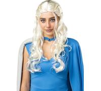 Funidelia | Perruque Daenery Targarian - Game of Thrones pour femme Khaleesi, Daenerys Targaryen, Game of Thrones, Films et Cinéma - Accesoires pour Adultes, accessoire pour déguisement - Jaune
