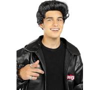 Funidelia | Perruque des années 50 pour homme Années 50, Rock and Roll, Grease, Décennies - Accessoire pour Adultes, accessoire pour déguisement - Noir
