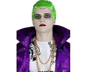 Funidelia | Perruque du Joker - Suicide Squad 100% Officielle pour Homme Super héros, DC Comics, Méchants - Couleur: Multicolore, Accessoire pour déguisement